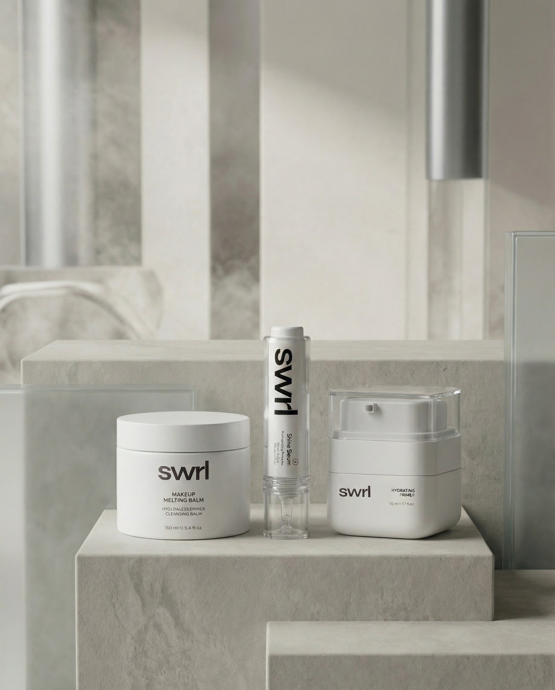 Makiažą tirpdantis balzamas + Serumas + Drėkinamasis makiažo pagrindas