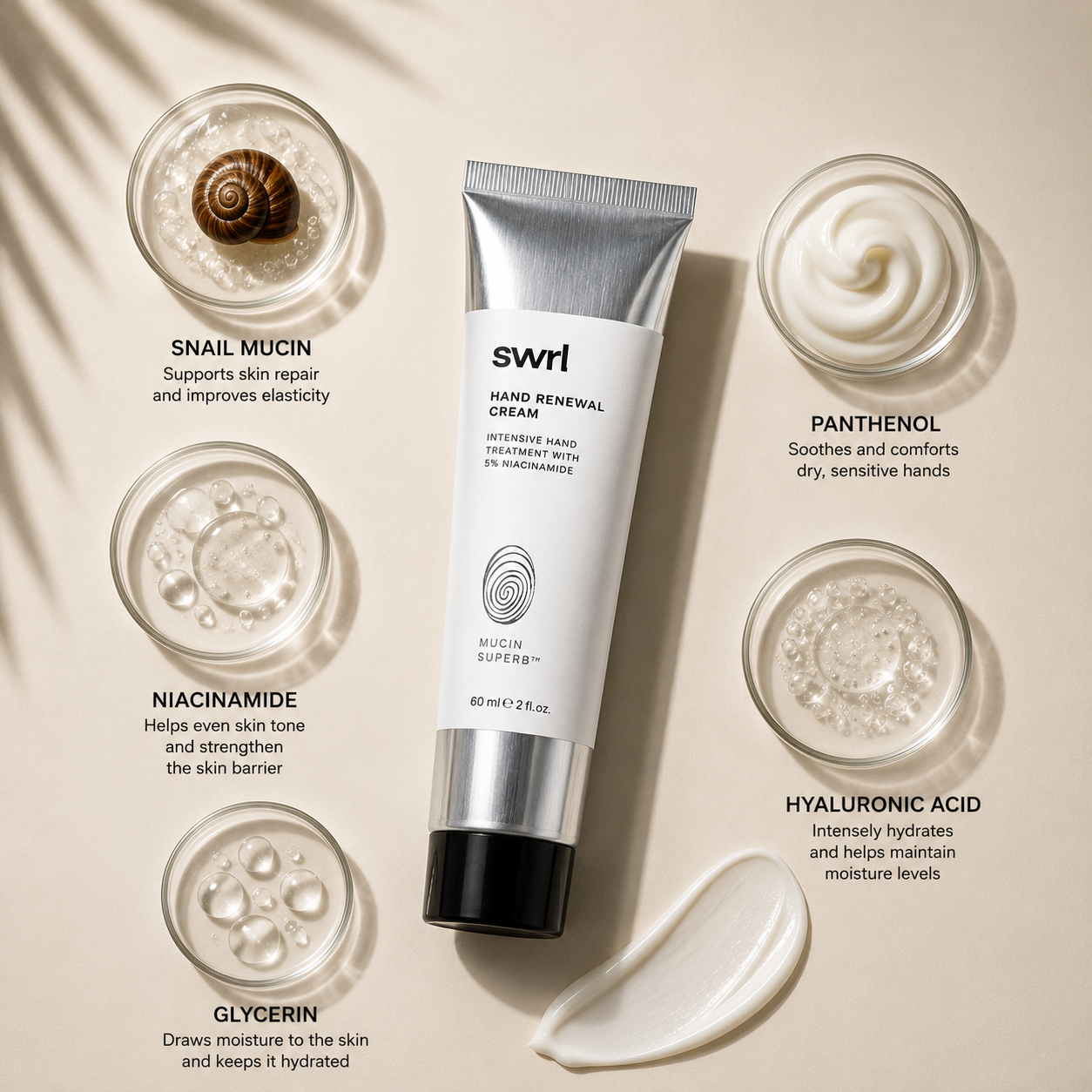 swrl Intensive Hand Treatment - 5% Niacinamide & Snail Mucin